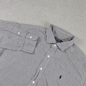 Polo Ralph Lauren Shirt Mens 2XL Black Check Long Sleeve Button Down Pony Casual